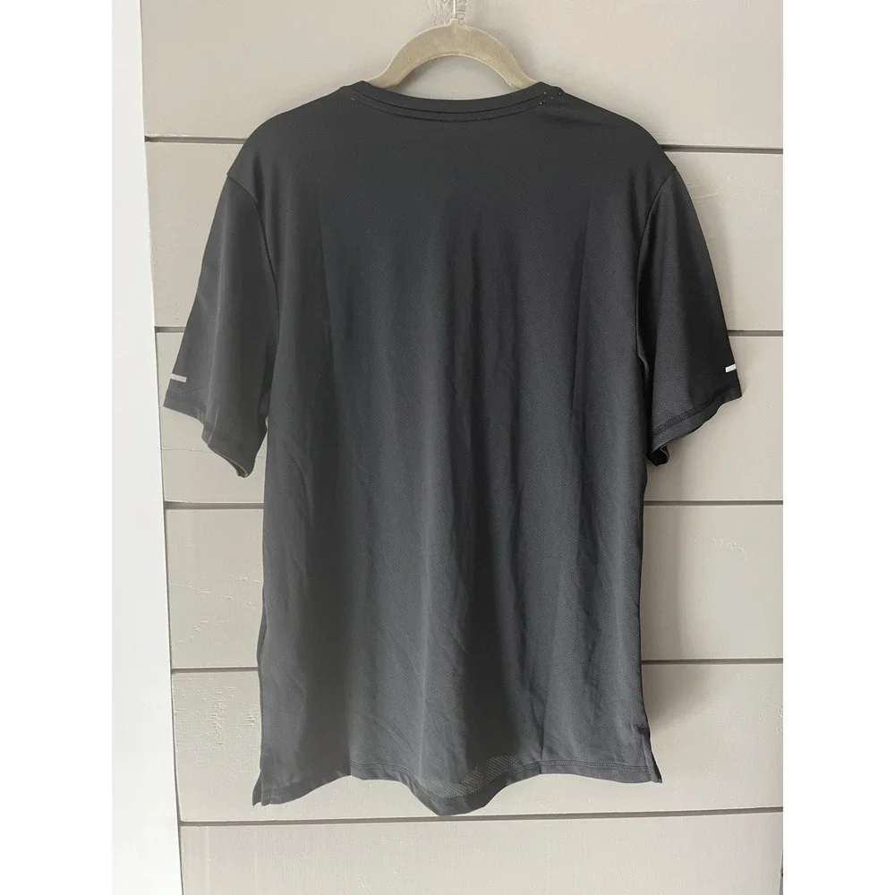 Nike Miler D.Y.E. Breathe Running Graphic T-Shirt Black Pink Med Performance NWT